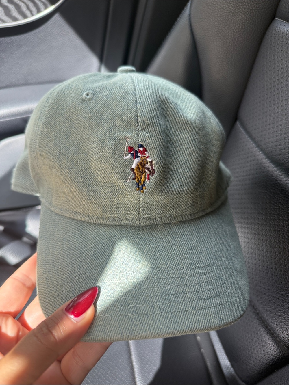 Women’s baseball cap Polo  ASSN Player Embroidered Light Green Baseball Cap